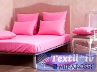 Комплект из простыни на резинке и наволочек Mirarossi Pink