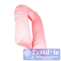 Наволочка на подушку для беременных AlViTek U340 форма U, сатин, розовый
