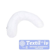 Наволочка на подушку для беременных AlViTek форма Бумеранг, сатин, белый