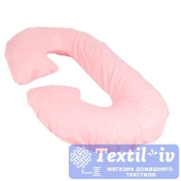 Наволочка на подушку для беременных AlViTek форма C, сатин, розовый