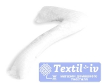 Наволочка на подушку для беременных Легкие Сны форма 7, сатин, белый