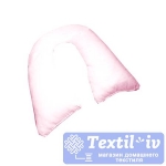 Наволочка на подушку для беременных AlViTek U280 форма U, сатин, розовый