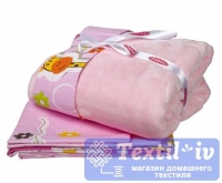 Постельное белье для новорожденных с покрывалом Hobby Puffy, розовый