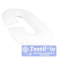 Наволочка на подушку для беременных AlViTek форма C, сатин, белый