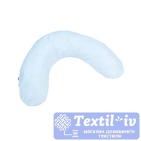 Наволочка на подушку для беременных AlViTek форма Бумеранг, поплин, голубой