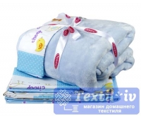 Постельное белье для новорожденных с покрывалом Hobby Zoo, голубой