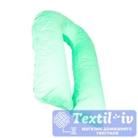 Наволочка на подушку для беременных AlViTek U340 форма U, сатин, салатовый