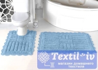 Набор ковриков для ванной Modalin Ancor, светло-голубой