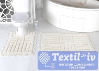 Набор ковриков для ванной Modalin Ancor, кремовый