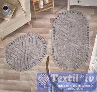 Набор ковриков для ванной Modalin Cross, серый