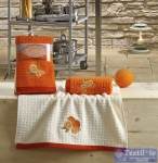 Набор кухонных полотенец Karna Lemon V1, оранжевый