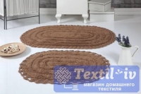 Набор ковриков для ванной Modalin Yana, горчичный