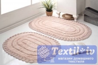 Набор ковриков для ванной Modalin Yana, пудра