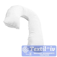 Наволочка на подушку для беременных AlViTek форма J, бязь, белый
