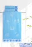 Полотенце Aquarelle Ракушки, светло-васильковый
