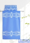 Полотенце Aquarelle Шарлиз, белый-спокойный синий